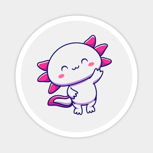 Smiling Axolotl Design T-shirt Hoodies Magnet